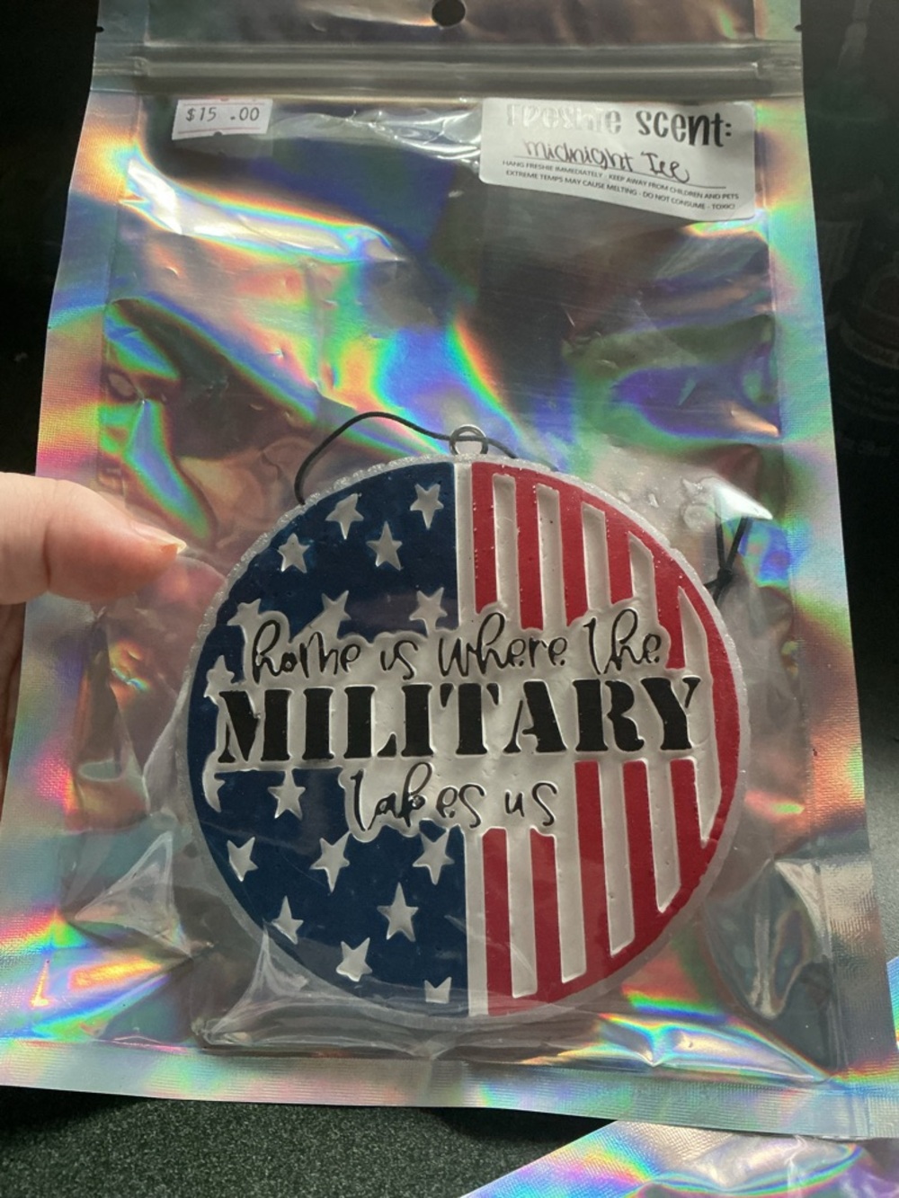 Home Is Where The Military Takes Us Car Freshie—Midnight Ice